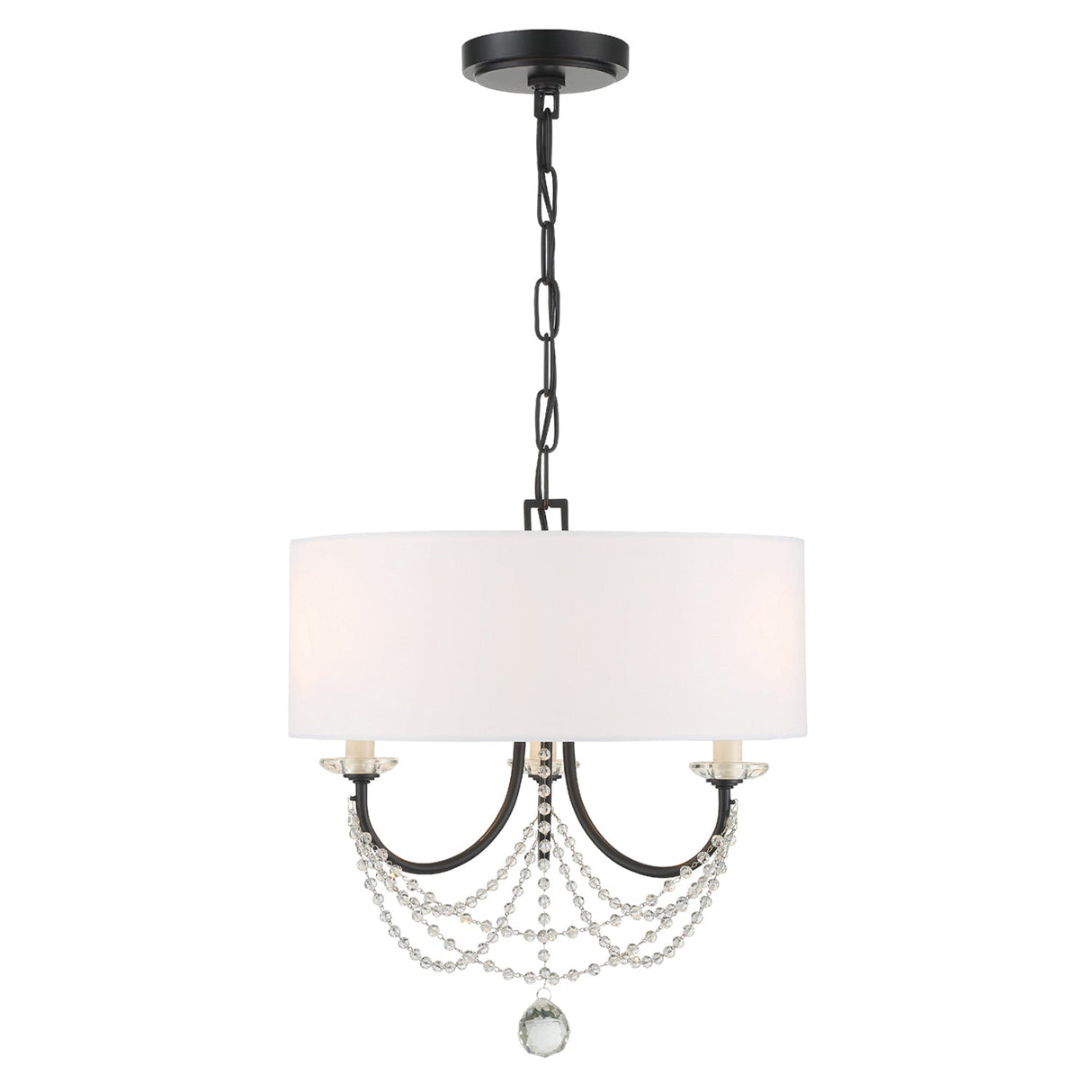 Delilah 3 Light Matte Black Mini Chandelier DEL-90803-MK