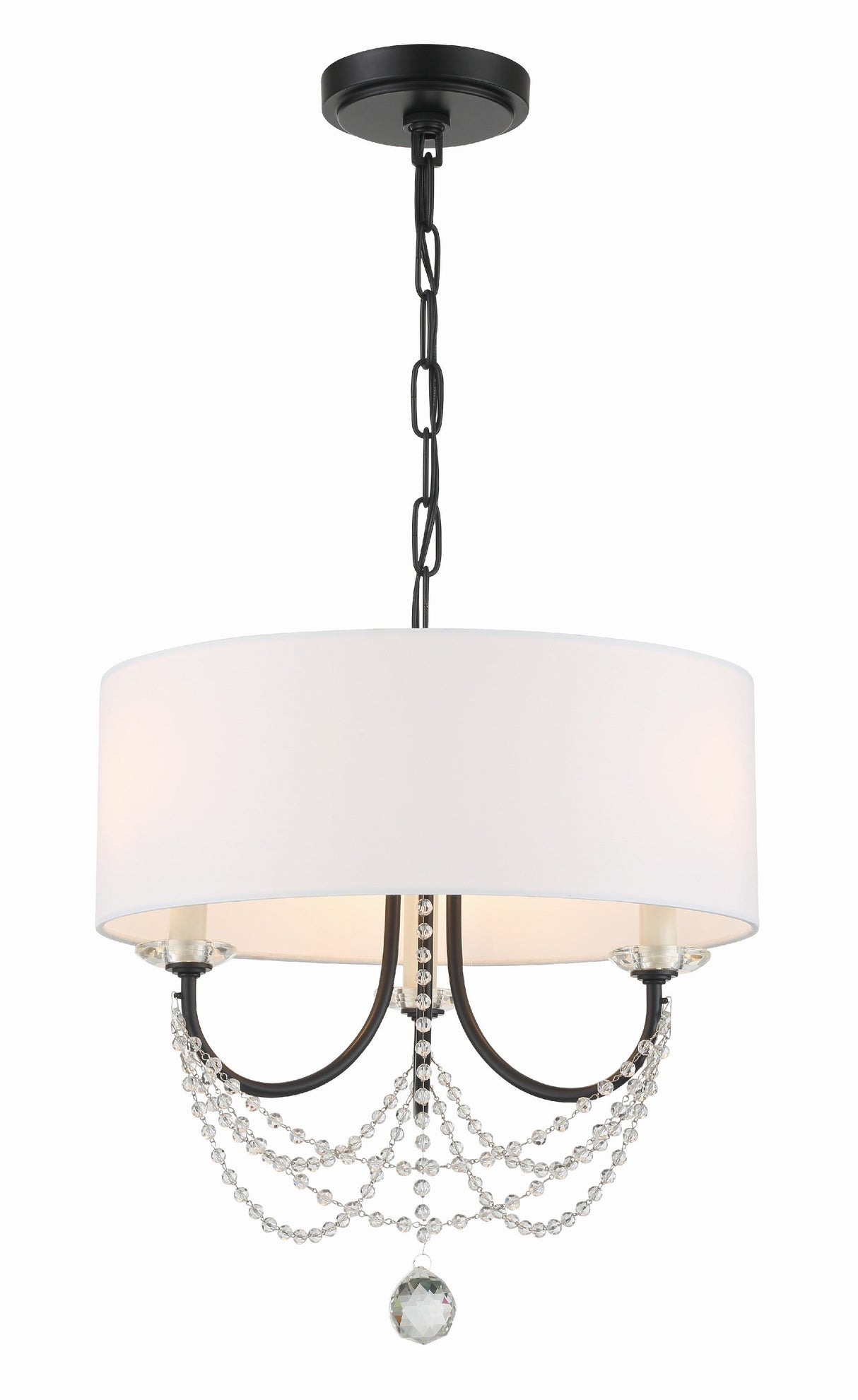 Delilah 3 Light Aged Brass Mini Chandelier DEL-90803-AG