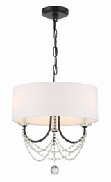 Delilah 3 Light Aged Brass Mini Chandelier DEL-90803-AG