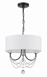 Delilah 3 Light Aged Brass Mini Chandelier DEL-90803-AG