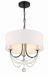 Delilah 3 Light Aged Brass Mini Chandelier DEL-90803-AG