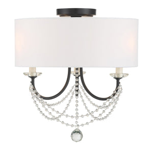 Delilah 3 Light Matte Black Semi Flush Mount DEL-90803-MK_CEILING