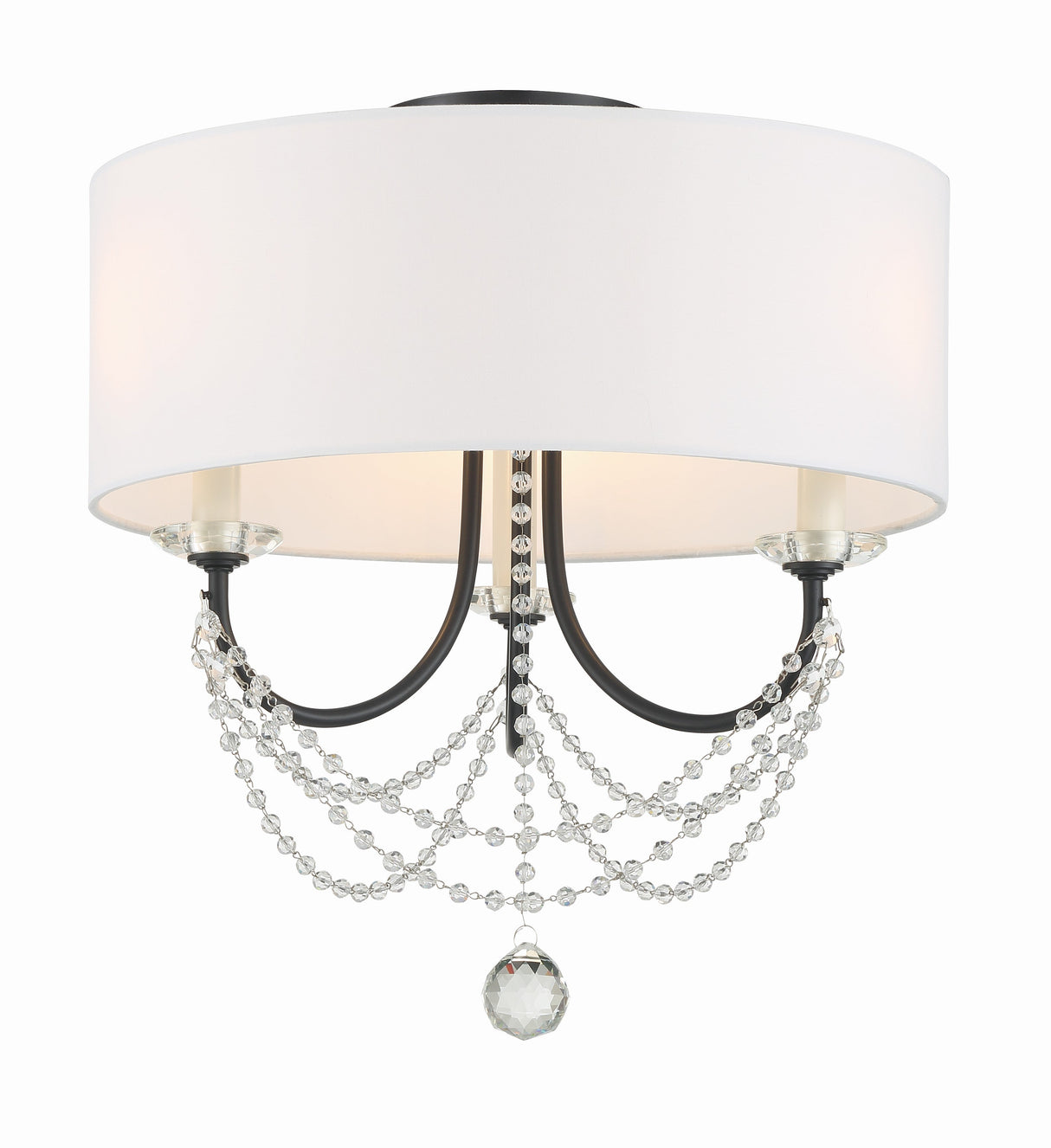 Delilah 3 Light Aged Brass Semi Flush Mount DEL-90803-AG_CEILING