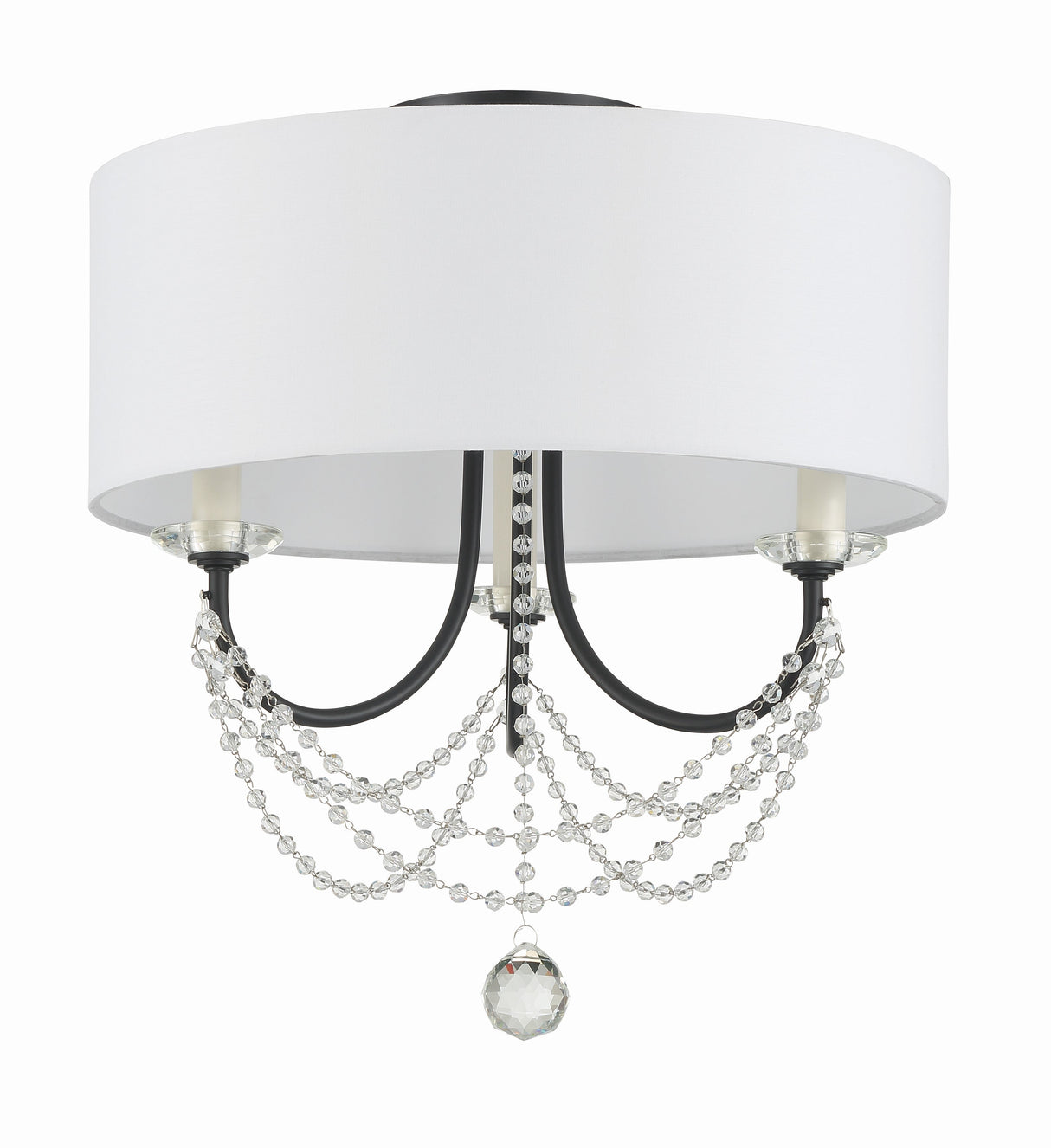 Delilah 3 Light Aged Brass Semi Flush Mount DEL-90803-AG_CEILING