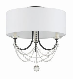 Delilah 3 Light Aged Brass Semi Flush Mount DEL-90803-AG_CEILING