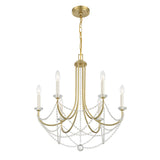 Delilah 6 Light Aged Brass Chandelier DEL-90806-AG