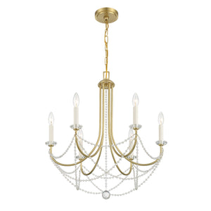 Delilah 6 Light Aged Brass Chandelier DEL-90806-AG