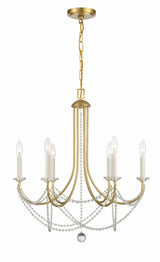 Delilah 6 Light Aged Brass Chandelier DEL-90806-AG