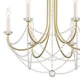 Delilah 6 Light Aged Brass Chandelier DEL-90806-AG