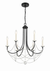 Delilah 6 Light Aged Brass Chandelier DEL-90806-AG