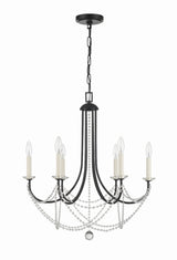 Delilah 6 Light Aged Brass Chandelier DEL-90806-AG