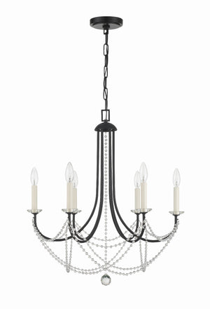 Delilah 6 Light Aged Brass Chandelier DEL-90806-AG