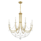 Delilah 8 Light Aged Brass Chandelier DEL-90808-AG