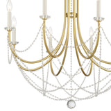 Delilah 8 Light Aged Brass Chandelier DEL-90808-AG