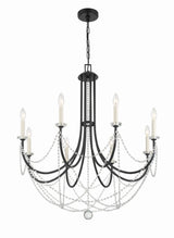 Delilah 8 Light Aged Brass Chandelier DEL-90808-AG