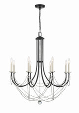 Delilah 8 Light Aged Brass Chandelier DEL-90808-AG