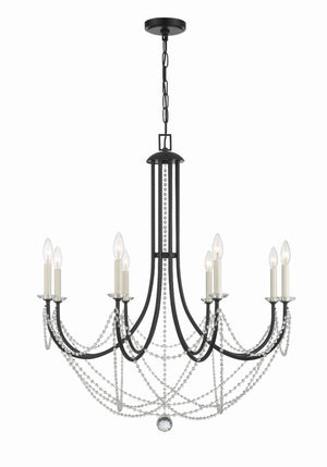 Delilah 8 Light Aged Brass Chandelier DEL-90808-AG