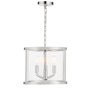 Libby Langdon for Crystorama Devon 3 Light Polished Nickel Mini Chandelier DEV-B8003-PN