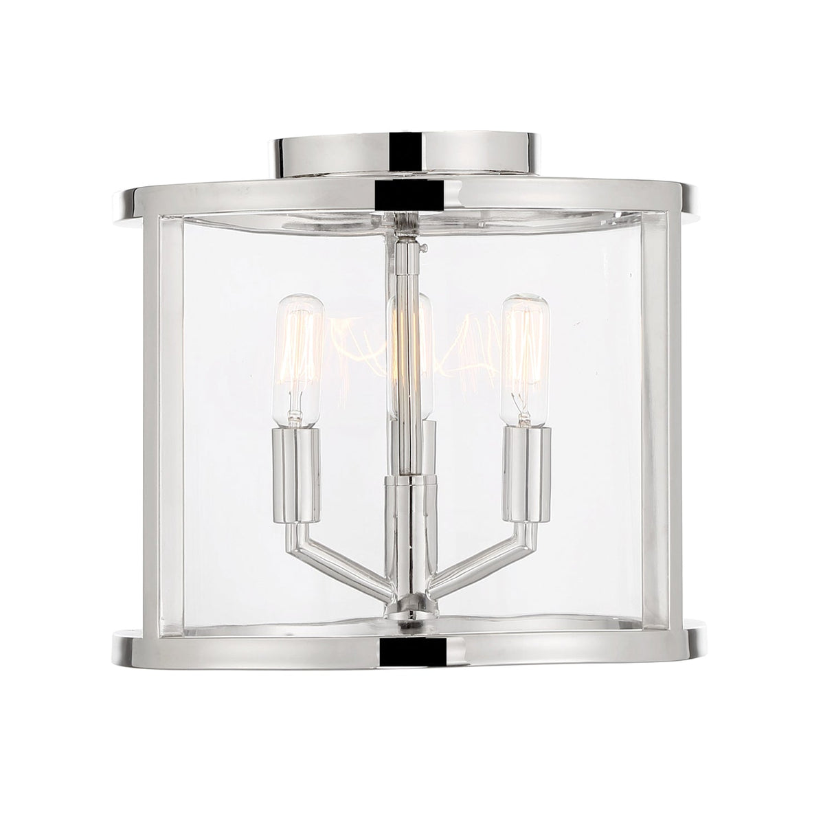 Libby Langdon for Crystorama Devon 3 Light Polished Nickel Semi Flush Mount DEV-B8003-PN_CEILING