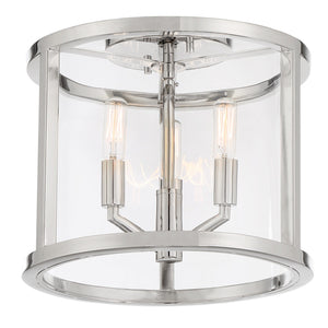 Libby Langdon for Crystorama Devon 3 Light Polished Nickel Semi Flush Mount DEV-B8003-PN_CEILING