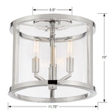 Libby Langdon for Crystorama Devon 3 Light Polished Nickel Semi Flush Mount DEV-B8003-PN_CEILING