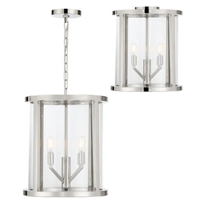 Libby Langdon for Crystorama Devon 4 Light Polished Nickel Mini Chandelier DEV-B8004-PN