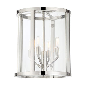 Libby Langdon for Crystorama Devon 4 Light Polished Nickel Semi Flush Mount DEV-B8004-PN_CEILING