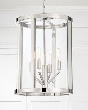 Libby Langdon for Crystorama Devon 4 Light Polished Nickel Mini Chandelier DEV-B8004-PN