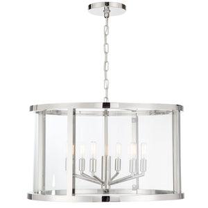 Libby Langdon for Crystorama Devon 6 Light Polished Nickel Chandelier DEV-B8066-PN