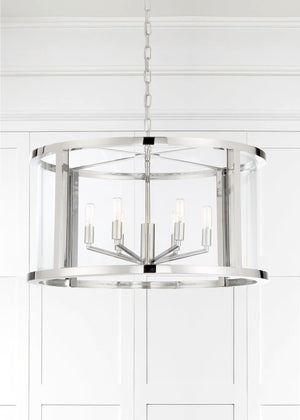 Libby Langdon for Crystorama Devon 6 Light Polished Nickel Chandelier DEV-B8066-PN
