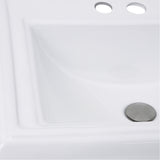 Nantucket Sinks 23 Inch Rectangular Drop-In Ceramic Vanity Sink DI-2418-R4