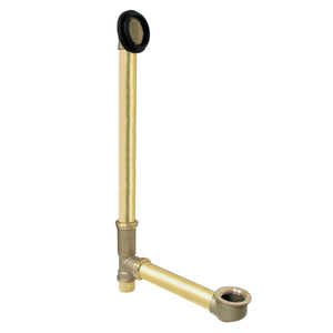 DLL16 16-Inch Tube for Tub Overflow Drain With Gasket, Rough