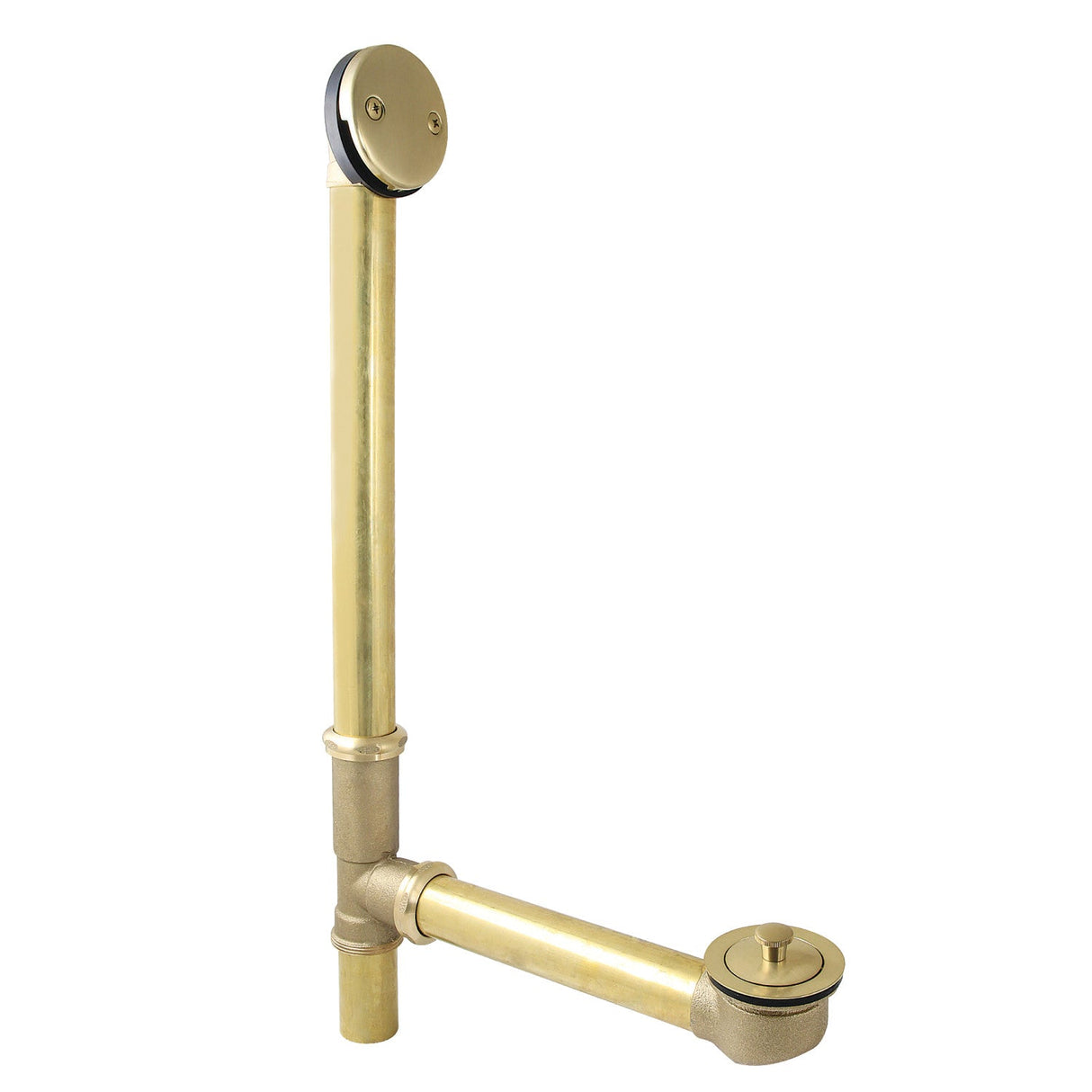 Made To Match DLL3167 21-Inch Brass Lift and Turn Tub Waste and Overflow, Brushed Brass