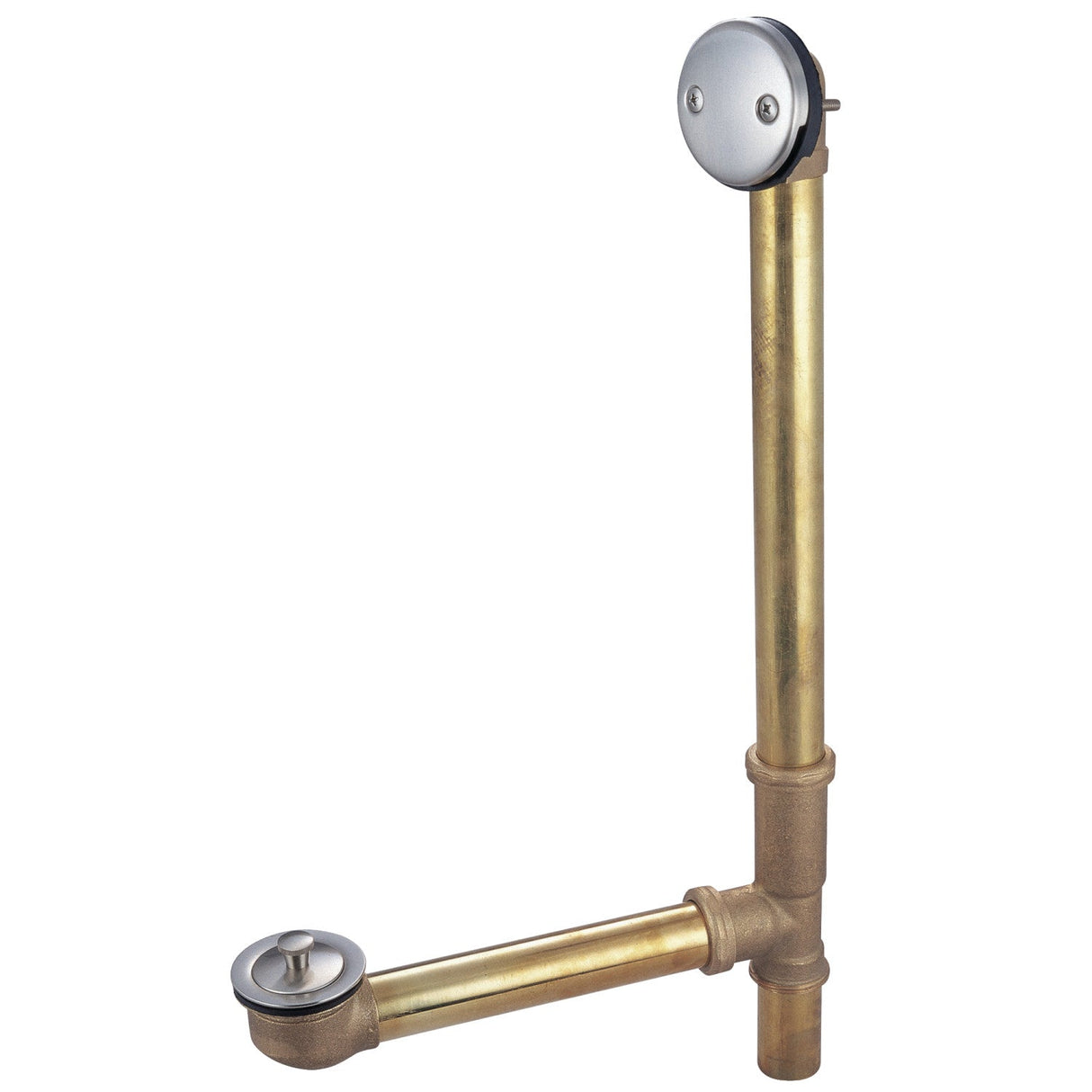 Made To Match DLL3168 21-Inch Brass Lift and Turn Tub Waste and Overflow, Brushed Nickel