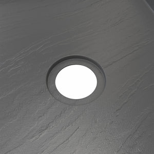DreamLine SlimLine 36 in. D x 60 in. W x 2 3/4 in.  Right Drain Single Threshold Shower Base in Slate Gray