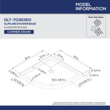 DreamLine Prime 36 in. x 74 3/4 in. Semi-Frameless Clear Glass Sliding Shower Enclosure in Brushed Nickel with Biscuit Base Kit