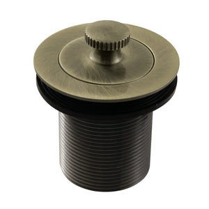 Made To Match DLT20AB 1-1/2-Inch Lift and Turn Tub Drain with 2-Inch Body Thread, Antique Brass