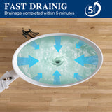 New England Home Goods 71" Wavy Freestanding Tub Solid Surface Freestanding Soaking Bathtub