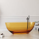 New England Home Goods Whitehaven 61" Freestanding Tub in White - Stone Resin Solid Surface