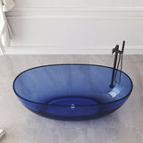 New England Home Goods Olympus 61" Freestanding Tub in White - Stone Resin Solid Surface