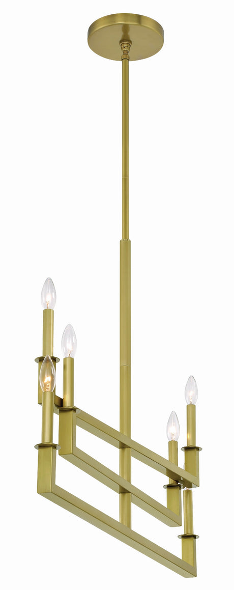 Dante 6 Light Aged Brass Chandelier DNT-6036-AG