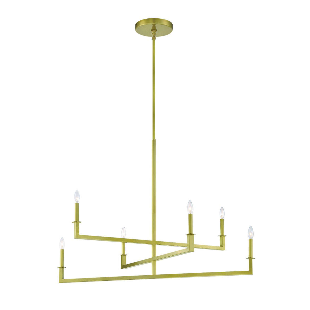 Dante 6 Light Aged Brass Chandelier DNT-6046-AG