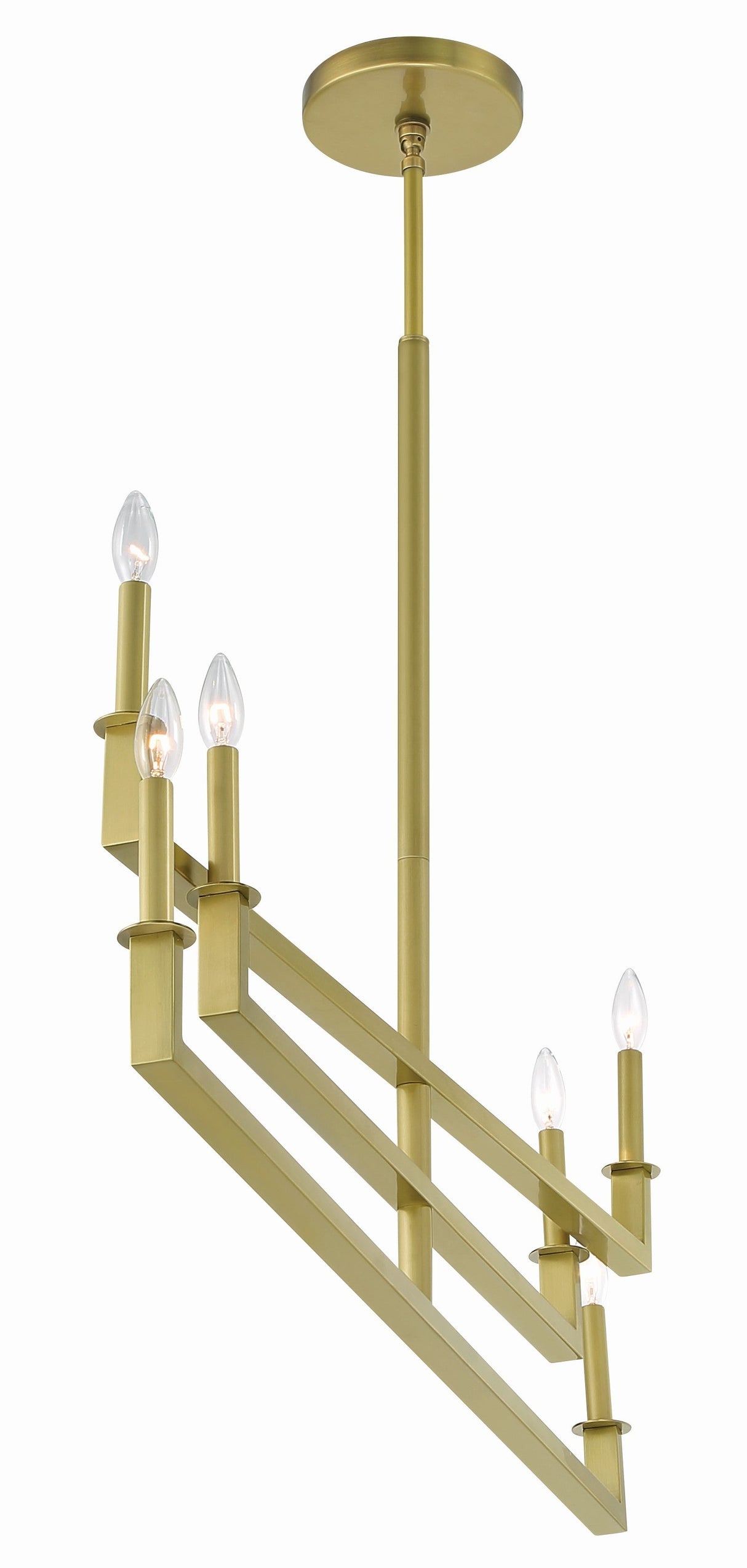 Dante 6 Light Aged Brass Chandelier DNT-6046-AG