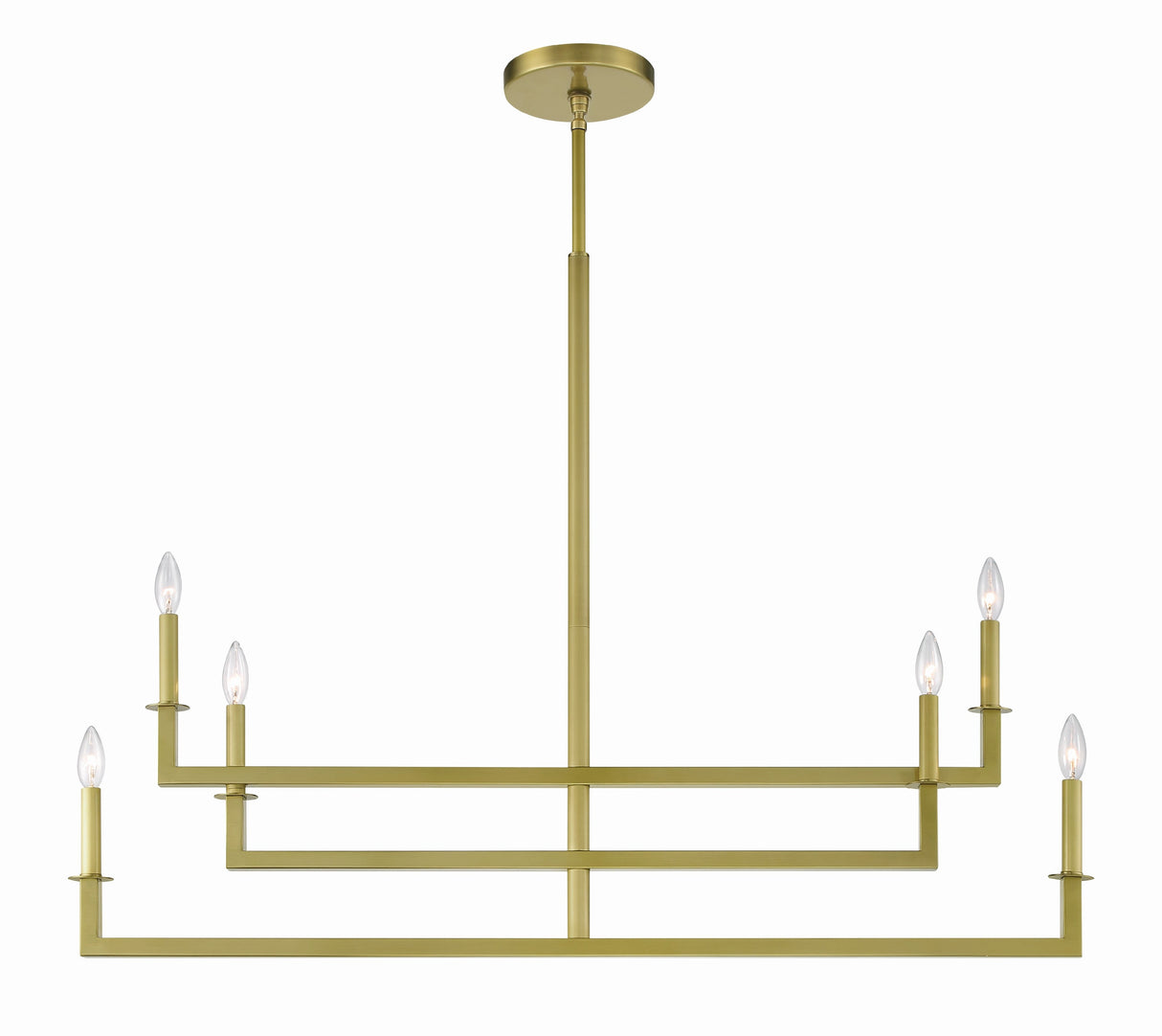 Dante 6 Light Aged Brass Chandelier DNT-6046-AG