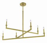 Dante 6 Light Aged Brass Chandelier DNT-6046-AG