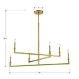 Dante 6 Light Aged Brass Chandelier DNT-6046-AG