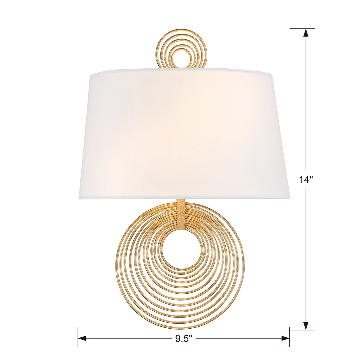 Doral 2 Light Renaissance Gold Sconce DOR-B7702-RG
