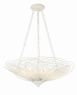 Doral 6 Light Matte White Chandelier DOR-B7706-MT