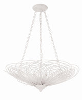 Doral 6 Light Matte White Chandelier DOR-B7706-MT