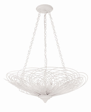 Doral 6 Light Matte White Chandelier DOR-B7706-MT